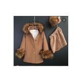 Zelhankids 4'lü kaşe mont set Kahverengi 3-4 Yaş