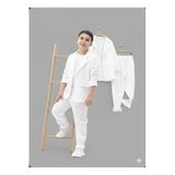 Zelhankids ek Çocuk Keten Takım Elbise (3 lü set) Beyaz 6 Yaş Erkek