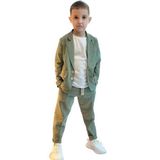 Zelhankids erkek çocuk keten takım elbise (yeşil, 9-10 yaş)