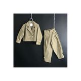 Zelhankids KIZ ÇOCUK KETEN TAKIM ELBİSE YEŞİL 10-11 Yaş