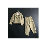 Zelhankids KIZ ÇOCUK KETEN TAKIM ELBİSE YEŞİL 14-15 Yaş