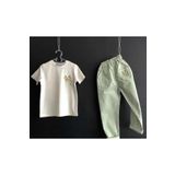 Zelhankids Kız Çocuk Nakışlı Pantolon Tişört Takım Yeşil 4-5 Yaş
