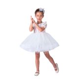Zelhankids KIZ ÇOCUK PRENSES ABİYE ELBİSE (TOKA HEDİYEDİR) Beyaz 10 Yaş