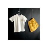 Zelhankids KIZ ÇOCUK ŞORT ETEK TAKIM EKRU 9-10 Yaş