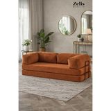 Zelis Mobilya 90*200CM Kanepe, Fitilli Kadife, Yıkanır, Silinir, Dinlenme Koltuğu, Yatak,lego Koltuk - Kiremit