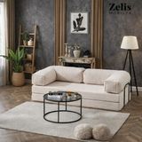Zelis Mobilya 90*200CM Kanepe, Fitilli Kadife, Yıkanır, Silinir, Dinlenme Koltuğu, Yatak,lego Koltuk - Krem