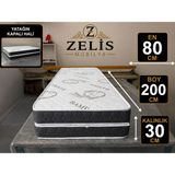 Zelis Mobilya Divan Hemnes Uyumlu 160X200 30CM Katlanır Ortopedik Bamboo Sünger Yatak 30 cm V.i.p Lüx Yatak Divan Hermens Uyumlu - Bambu Rengi