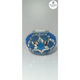 Zemaris Hediyelik El Yapımı Otantik Mozaik Avize Aplik Lambader Cam 12 cm - Mavi