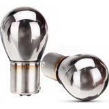 Zembil 2 Adet 12V P21/5W Çift Duy Yakın Tırnak Amber Diadem Chrome Ampul BAZ15D