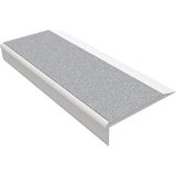 Zemin Market | 250 cm | Kaydırmaz Aluminyum Basamak Köşe Profili (7 cm Genişlik x 1.9 cm Yükseklik x 2.5 metre Uzunluk, Açık Gri) - 1 Adet