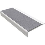 Zemin Market | 250 cm | Kaydırmaz Aluminyum Basamak Köşe Profili (7 cm Genişlik x 1.9 cm Yükseklik x 2.5 metre Uzunluk, Füme) - 10 Adet