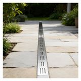 Zemin Süzgeci, Çıkarılabilir Izgaralı Dar Drenaj Kanalı Verandalar Bahçeler ve Çiftlikler için Doğrusal Yağmur Olukları 8x4CM (3,15x1,57 inç) - Teraslar için Verimli Drenaj Çözümü