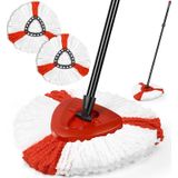 Zemin Temizliği için Mikrofiber Spin Mop Yedek Paspas - O-Cedar Spin Mop ile Uyumlu Zemin Paspası, Spin Combo Seti 2 Paket Paspas Yedekleri, Taban ve Geri Çekilebilir Paspas Başlığı İçerir