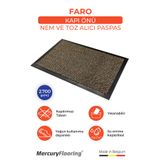 Zemincim Faro Kahverengi Kapı Önü Nem Ve Toz Alıcı Paspas
