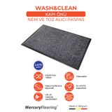 Zemincim Wash & Clean Gri Kapı Önü Nem Ve Toz Alıcı Paspas