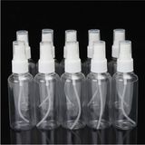 Zemira 10 Adet 50 ml Sprey Başlıklı Şişe Kolonya-Dezenfektan Boş Şişesi - 1 Adet - (ClearEyelets)Black-RadiantOrchid