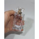 Zemira 10 Adet Cam Kolay Kapama Sprey Kolonya Parfüm Şişesi 50 ml - Boş Şişe Şeffaf Gold Kapaklı, PRFM-002 - 000-Siyah
