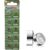 Zemira 10 x Poundmax AG12,LR43,LR1142,386,1,5V Alkalin Düğme Pil - Bej - 1 Adet