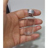 Zemira 20 Adet Boş Silver Gümüş Renk Kapaklı Kolonya Şişesi Doldurulabilir Cep Plastik Parfüm Şişesi 30 ml - 000-Siyah