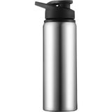 Zemira 304 Çelik Siyah Kapak 700 ml Sporcu Matara Suluk (Sicak-Soğuk Tutmaz) CIN427 - 00-Siyah - Beyaz
