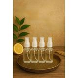 Zemira 4 Adet Şeffaf Kapaklı Beyaz Sprey Fısfıs Kolonya Dezenfektan Çok Amaçlı Cep Çanta Cam Şişe 50ML - 1 Adet - (ClearEyelets)Black-RadiantOrchid