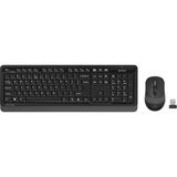 Zemira A4 FG1010 2.4g Q Türkçe Fn-Multimedya Klavye+Optik 2000DPI Mouse Siyah/gri Set - Adaçayı Yeşili