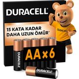 Zemira Aa Alkalin Kalem Pil (6'lı Paket) 1,5 V LR6/MN1500 - Bej - 1 Adet
