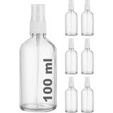 Zemira Afracam Şeffaf 100 ml Plastik Kapaklı Beyaz Sprey Fısfıs Kolonya Dezenfektan Cam Şişe 6 Adet - 1 Adet - (ClearEyelets)Black-RadiantOrchid