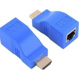 Zemira Alfais 4971 HDMI RJ45 Cat5 6 Extender Uzatıcı Uzatma Aparatı Adaptör - Ahşap