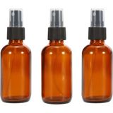 Zemira Amber Cam Sprey Şişesi Siyah Mist 50ML 3'lü Paket Uçucu Kimyasal Parfüm Kabı - 1 Adet - (ClearEyelets)Black-RadiantOrchid