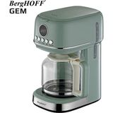 Zemira Berghoff Gem Filtre Kahve Makinesi – 900 W, 1, 5 L Cam Demlik | Mint Yeşil - 00-Siyah - Beyaz