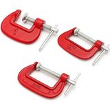 Zemira Busstier Mengene Seti, 3 Parça, Çelik Karbon, 2.5 Cm, 5.2 Cm, 6 cm Ağız Açısı, Ahşap Metal Sıkma