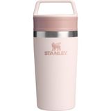 Zemira Cafe To-Go Mug Termos Bardak, 0.35 Litre, Pembe Kuvars (Rose Quartz) - 00-Siyah - Beyaz