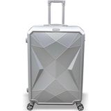 Zemira Coral High Diamond Abs Gümüş Büyük Boy Valiz 16618