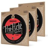 Zemira D'addario 3'lü Paket, Klasik Gitar Tel Seti, Pro-Arte, Sılve - 0-Koyu Mavi