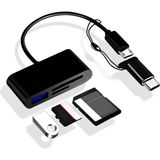 Zemira Daytona A5256 Micro USB 3ın1 Sd Micrsd Kart Okuyucu Otg Çevirici Kablosu x 2 Adet - 0 - Siyah