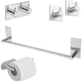 Zemira Deltahome Paslanmaz Çelik Set 40CM Havluluk - Tuvalet Kağıdı Askılığı - Askılık Bornozluk - Kend - 01-Siyah