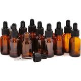 Zemira Ericotry 12 Adet Boş Doldurulabilir 5 ml Kehribar Renkli Cam Pipet, Uçucu Yağlar, Aroma Terapisi, K - 000-Siyah