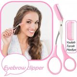 Zemira Eyebrow Clipper Kadın Kaş Kesme Makası Pratik Kaş Düzeltici Makası Kaş Düzeltici Makas Yedek Tarakl - 0 - --
