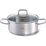 Zemira Fissler Viseo Cam Kapak Kısa Tencere 20 cm - 00 Beyaz