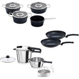 Zemira Fissler Vitaquick Edition 6+3,5 Litre Düdüklü Tencere + Adamant Tencere Tava Seti - 00 Beyaz
