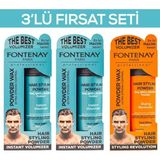 Zemira Fontenay Saç Şekillendirici Pudra Toz Wax Mat Effect Ultra Strong X2 20GR 3'lü Wax Set - 0 - Siyah