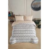 Zemira Formeya Tek Kişilik Desenli Kapitone Çift Taraflı Renkli Pike Yatak Örtüsü Takımı 160X230 cm (Çarşa - 001-Renkli - 1 x 32 x 27 cm