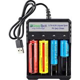 Zemira Greentech 3.7 – 4.2 Lityum Iyon Pil (Dört Yuvalı) / GT-BC05 - Bej - 1 Adet