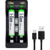 Zemira I-Gen Batteries G265 2’li AA/AAA/9V Pil Aleti + 2 Adet Aaa 650 Mah 1.2 V Ni-Mh Şarjlı Ince Kal - Bej - 1 Adet