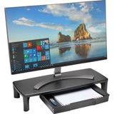 Zemira Kensington Smartfit Monitör Standı, Çekmeceli, 55 x 7 x 24 Cm, Siyah - 01-Siyah
