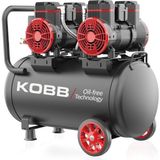 Zemira Kobb KBK50S2 4.0hp 50LT 8bar Çift Motorlu Yağsız Sessiz Taşınabilir Hava Kompresörü