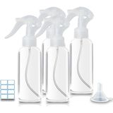 Zemira Küçük Sprey Şişeleri, Saç Spreyi Şişesi 3.5 OZ/100 ml Şeffaf Plastik Ince Sis Seyahat Boyu Mini Boş - 1 Adet - (ClearEyelets)Black-RadiantOrchid