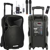 Zemira Lastvoice LS-P1912EX Portatif Taşınabilir 3 Mikrofonlu Seyyar Ses Sistemi 12 Inç 800 Watt - Ahşap