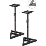 Zemira Lastvoice MNT-200X 2'li 87-147 cm Yükseklik Ayarlı Stüdyo Referans Monitör Standı Seti - 01-Siyah
